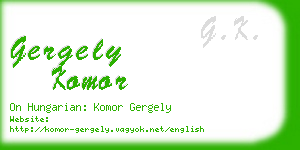 gergely komor business card